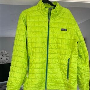 Patagonia Bright Green Quilted Jacket